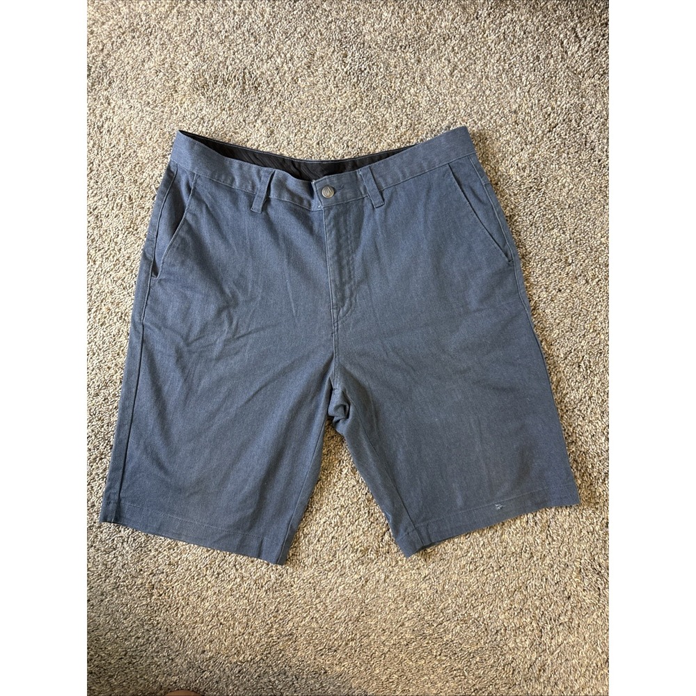 Volcom Men's Blue Chino Shorts Cotton‎ 10.5" Inseam Size 34